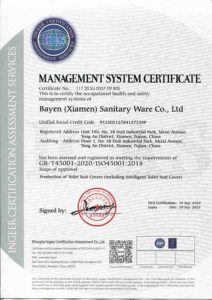 ISO certificaiton - 45001